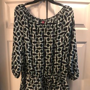 Elastic Peplum Blouse